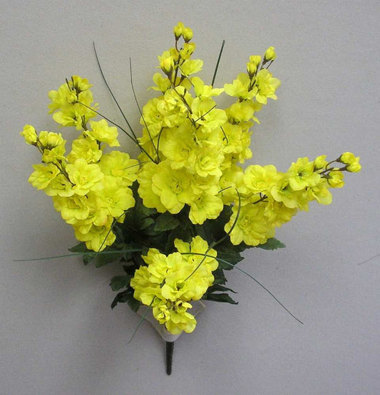25" DELPHINIUM BUSH X 7-GPB011-YELLOW