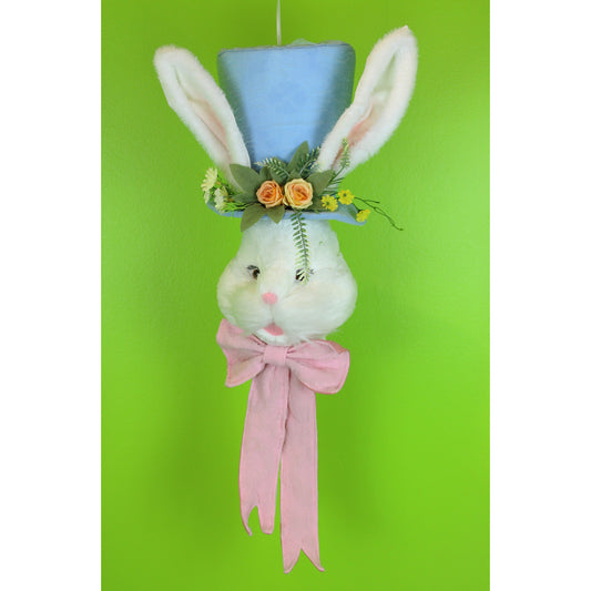 BUNNY WALL DÉCOR 28.75"X13.75" - BLUE WHT PINK - 220372