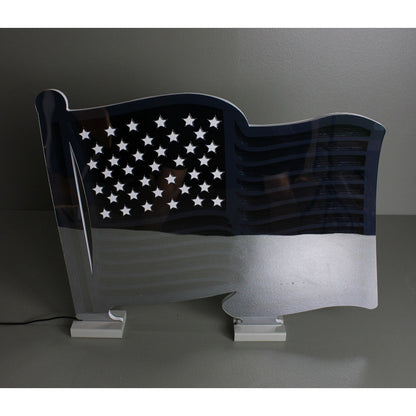 LED INFINITY USA FLAG 18.75"X24.5" - RED WHITE BLUE - 222094