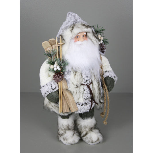 18"" GREY NATURAL SANTA - 222266
