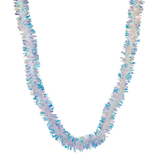 78"Lx3.5"Dia Tinsel Garland-Iridescent-XG2127