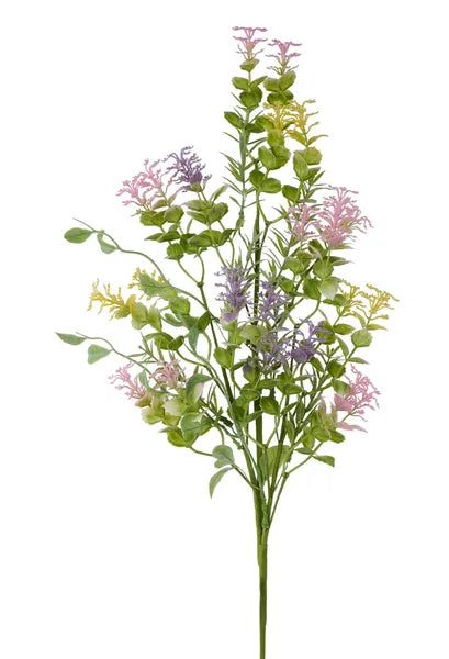 28.5"L MINI FLOWER BUD SPRAY-PINK/YELLOW/LAVENDER/GRN-FH8223T9