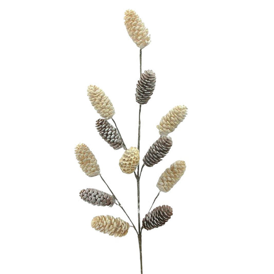 28" NAT MULTI MIXED PINECONE SPRAY - 224190