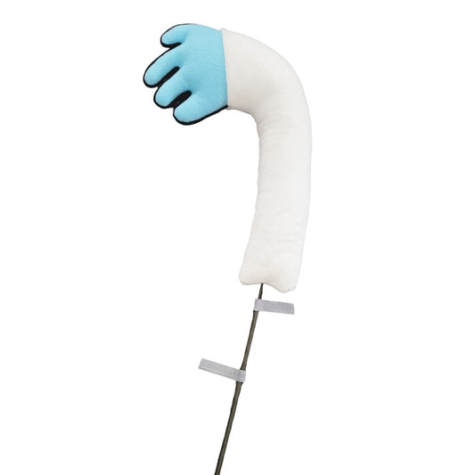 14" WHITE BLUE RED YETI HAND W/BALL ON STICK - 225482