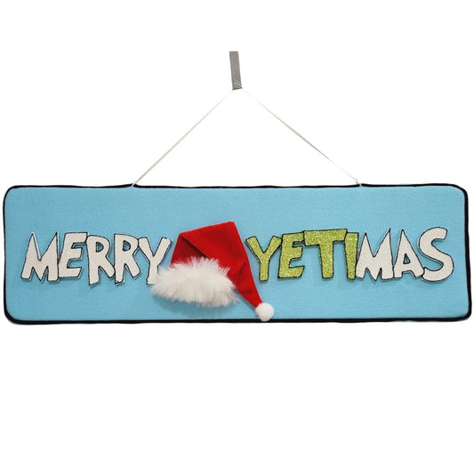 6" WHITE BLUE RED YETI SIGN ORN - 225511