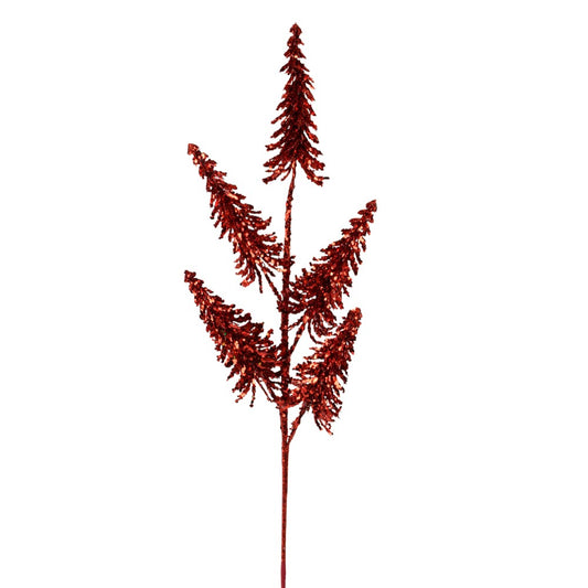 29" RED GLITTER TREE SPRAY - 226995