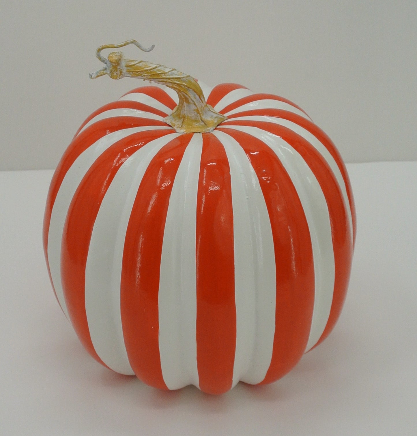 7.5 IN STRIPE PUMPKIN- 23066-ORWT