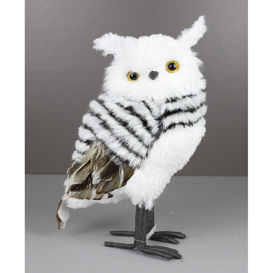 13.25 INCHES OWL - WHITE BLACK - 235715