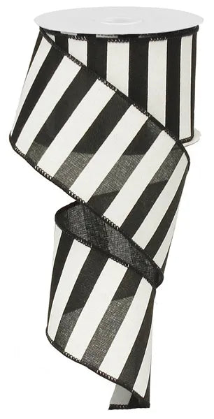 2.5" x 10yd Horizontal Stripe-Black/White-RX9149X6