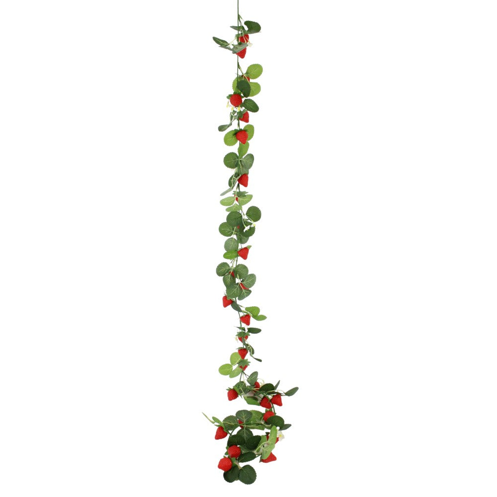 STRAWBERRY GARLAND 72" - RED GREEN - 250671