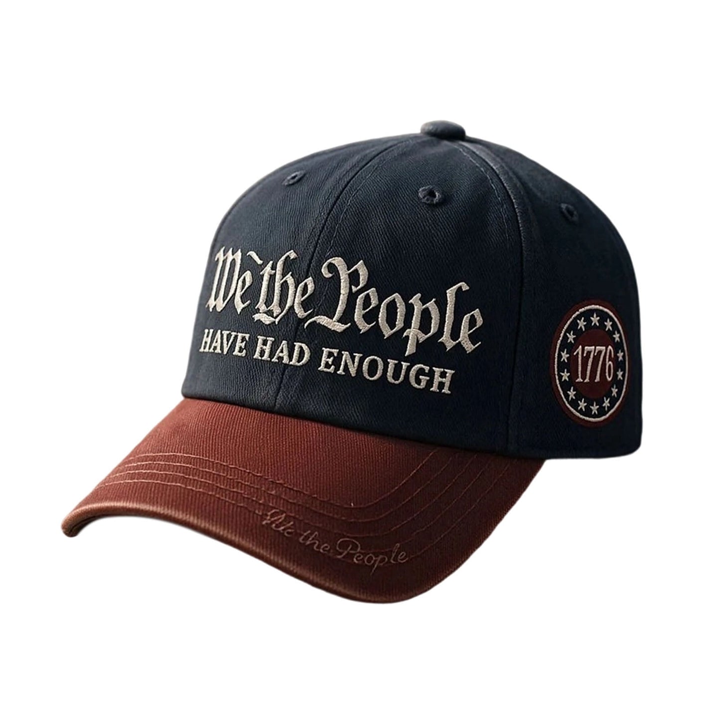 We The People Have Had Enough Baseball Cap-Embroidered 1776 Star Badge Adjustable Hat For Unisex-50077