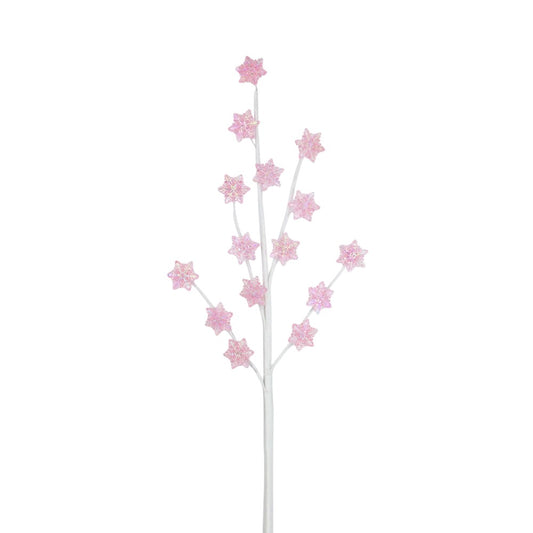 29" PINK ACRYLIC SNOWFLAKE SPRAY - 253473