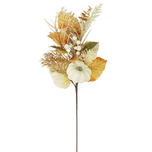 30" CREAM NATURAL PUMPKIN BERRY LVS SPRAY - 256930