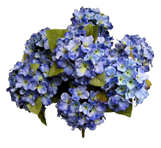 SATIN HYDRANGEA BUSH X 7-GPB730-PERIWINKLE