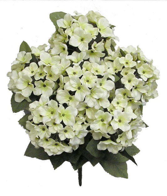 SATIN HYDRANGEA BUSH X 7-GPB730-VANILLA