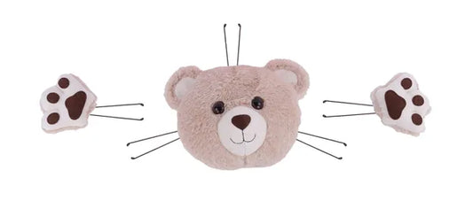 3 PIECE 11.5"HX8"L BEAR W/PAWS DECOR KIT- BEIGE- MD172701