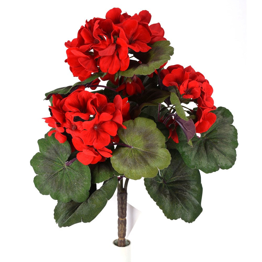 GERANIUM BUSH X3 15" - RED - 288522