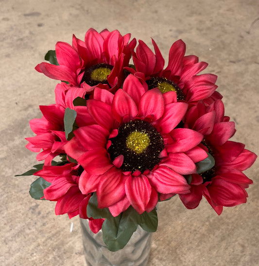 SUNFLOWER BUSH X 7-RED-10105