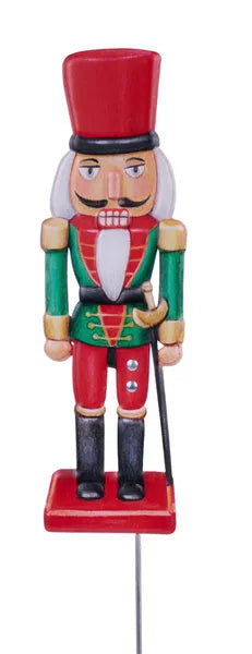 19"H Tin Soldier Nutcracker Pick-Red/Green/Black-XS1345