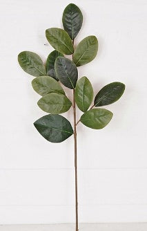 24in Spray-Green Velvet Magnolia Leaves- 30003