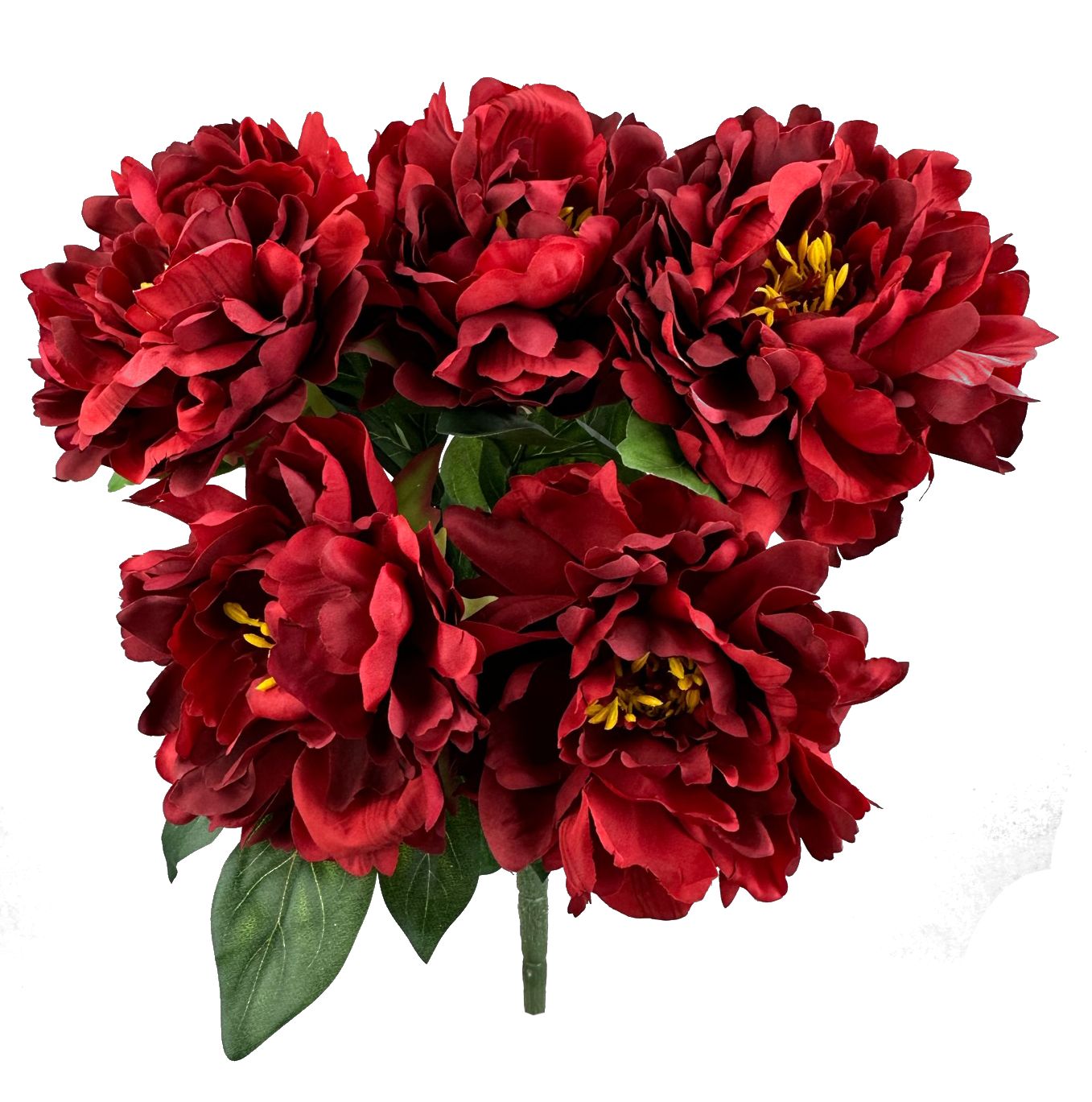 22 in Red Blooming Peony Bush x 6 - 30212RD