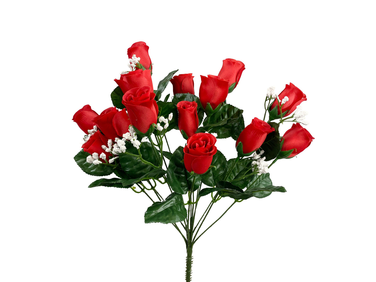 Red Color Fast Lillian Rose Bud Bush x 14 - 30308RD