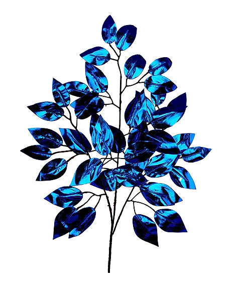 23"L METALLIC FICUS SPRAY- 12PCS/BDL, ICE BLUE- XS244440