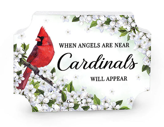 9"L X 6.3"H CARDINALS TABLETOP SIGN- RED/GREEN/WHITE- AW308324