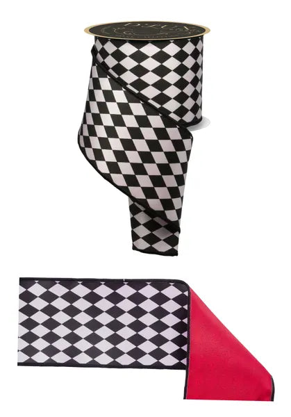 4" x 10yd Harlequin/Fused-White/Black/Red-LX3054MA