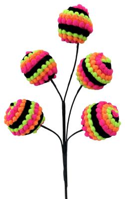 Stripe Ball Pick x 5 H16-NEON-57398NEON