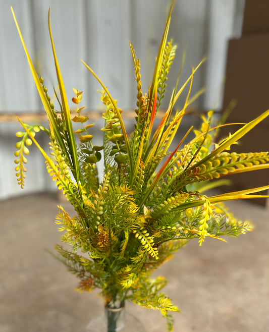 32" PLS FALL MX GRASS BUSH-OR/YLW-58733