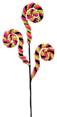 Stripe Spiral Curly Spray x 3 H28-NEON-57403NEON