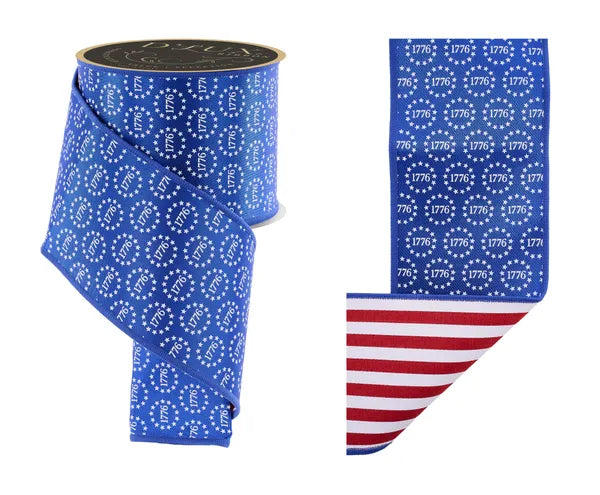 4"X10YD 1776 STARS/STRIPES FUSED-RYL BLUE/WHITE/RED-LX333525