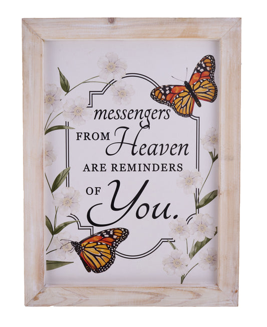 16"H x 12"L Messenger Heaven/Frame-White/Black/Orange/Green-AP0414