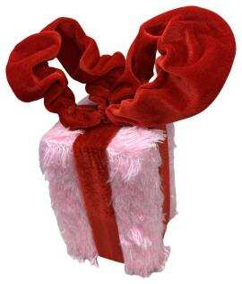 Decor Furry Gift Box Lg H9xW4.5xD4.5- 86715PK