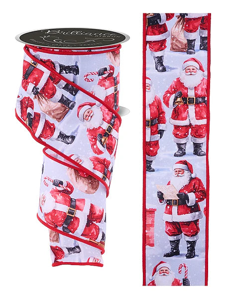 2.5"X10YD SANTA CLAUS- WHT/RED/BLACK/LT SKIN- LS127427