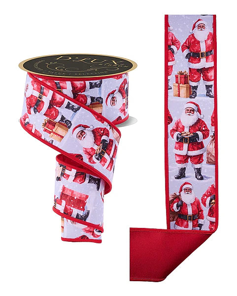2.5"X10YD SANTA CLAUS/FUSED- WHT/RED/BLACK/BRWN- LX127402