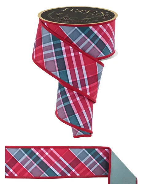 2.5" x 10yd Bold Plaid/Fused-Sage/Red/Emerald-LX1111H2