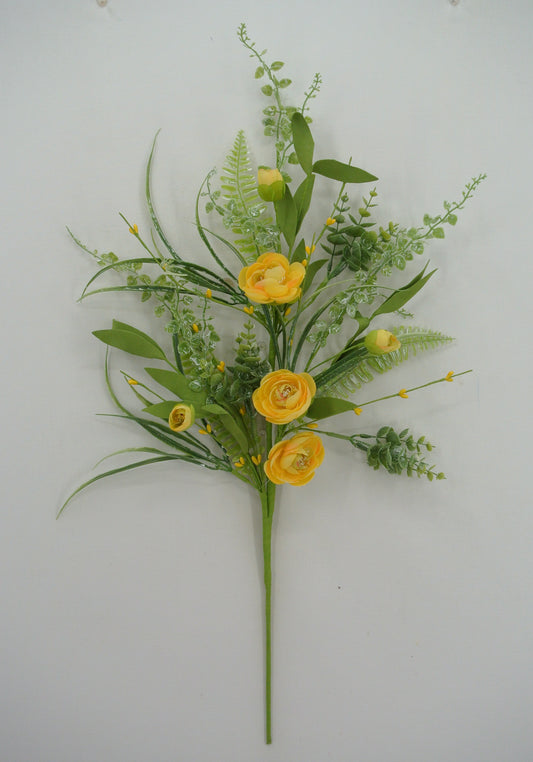 26.5 IN YELLOW RANUNCULUS SPRAY - 40203-YEL