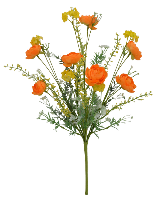 21.5 IN ORANGE RANUNCULUS MIXED - 40218-OR