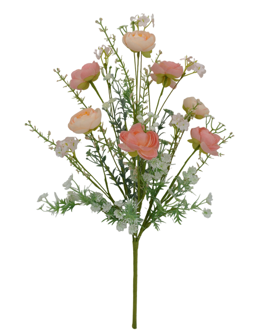 21.5 IN PEACH RANUNCULUS MIXED - 40218-PH