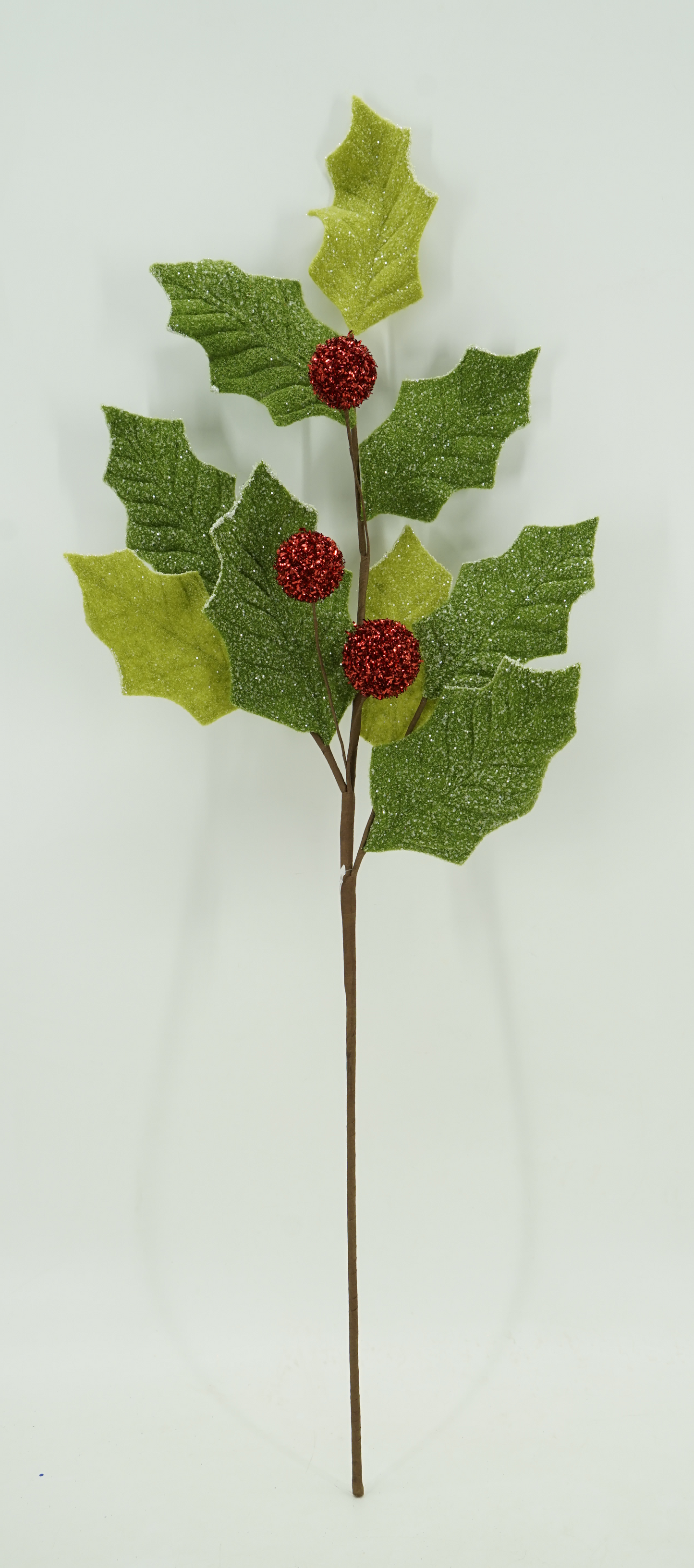 34 IN GLITTER FELT HOLLY LEAF- 40463