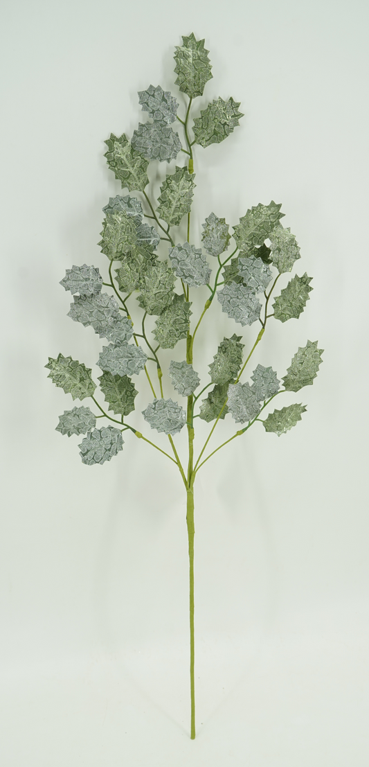 30.5 IN METTALIC HOLLY LEAF- 40486-GN