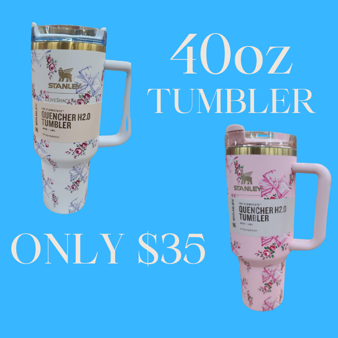 40oz Quencher H2.0 Tumbler - Your Choice - Pink or Cream