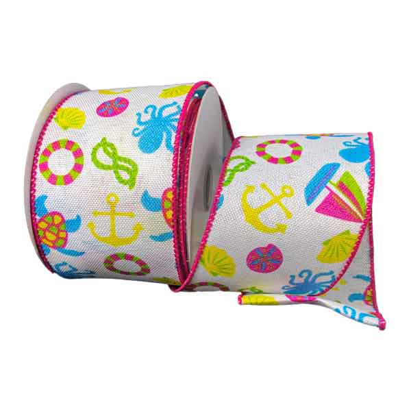 2.5″ Summer Beach Ribbon-41254-40-39