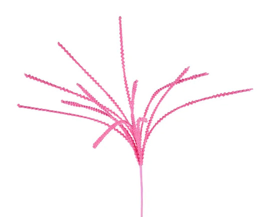 35"L Glttr/Ball/Rope Dangling Spray-Pink-MN049422