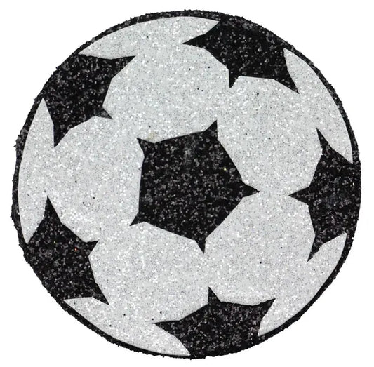 3"Dia Glitter/Eva Soccer Ball-Black/White-MD0656