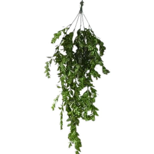 GREEN PLASTIC BOXWOOD HANGING BUS - 43381