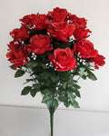 ROSE BUSH X24 (SATIN) WITH GYPSO RED - 45222