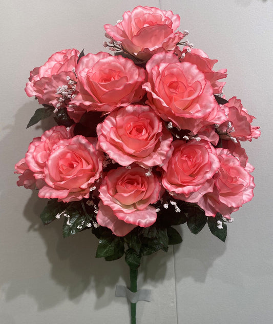 ROSE BUSH X24 (SATIN) SOLID PINK - 45248